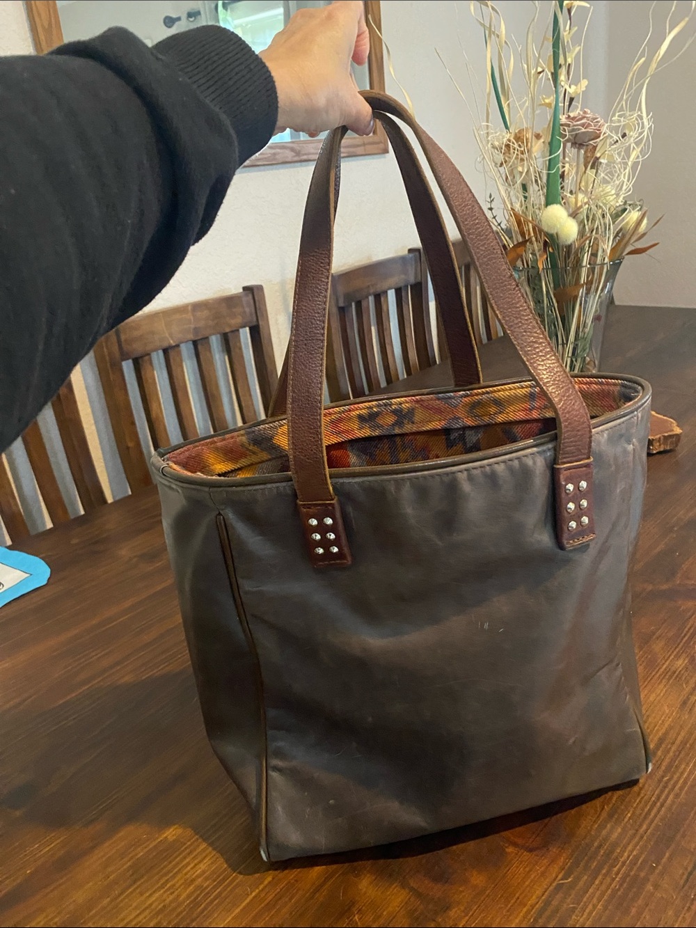 Consuela Leather Tote Bag - Brown - Picture 2 of 16